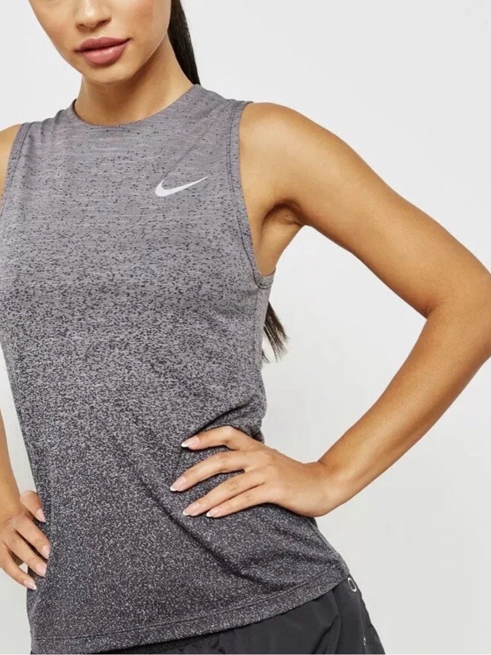 NWT Nike Women Medalist Tank Grey Ombre Size XS